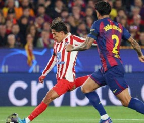 红牌+世界波，欧冠西甲德比：马竞2-0巴萨，四强基本稳了，拉师傅低迷