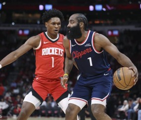 哈登22+7杜兰特16分 申京22+15火箭险胜快船